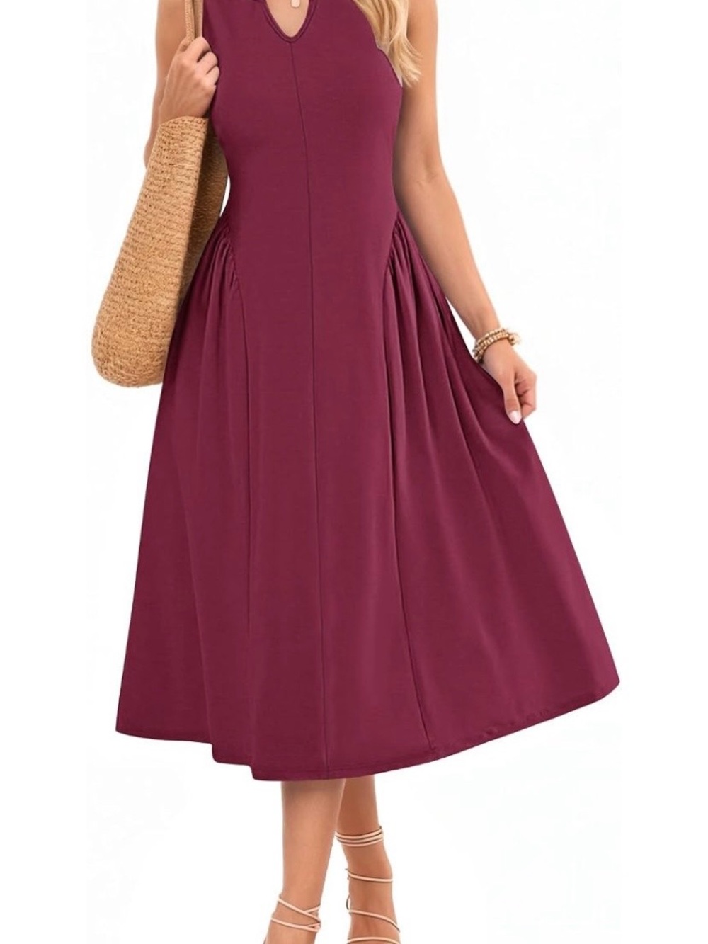 Misfay women’s sleeveless A-line maxi dress
